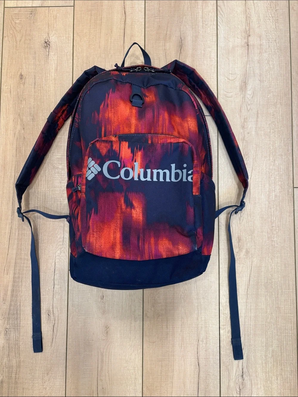 Columbia Red and Orange Graphic Backpack